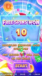 Candy Superwin · Pengecekan baris parameter angka dan fungsi tombol kontrol bawah.